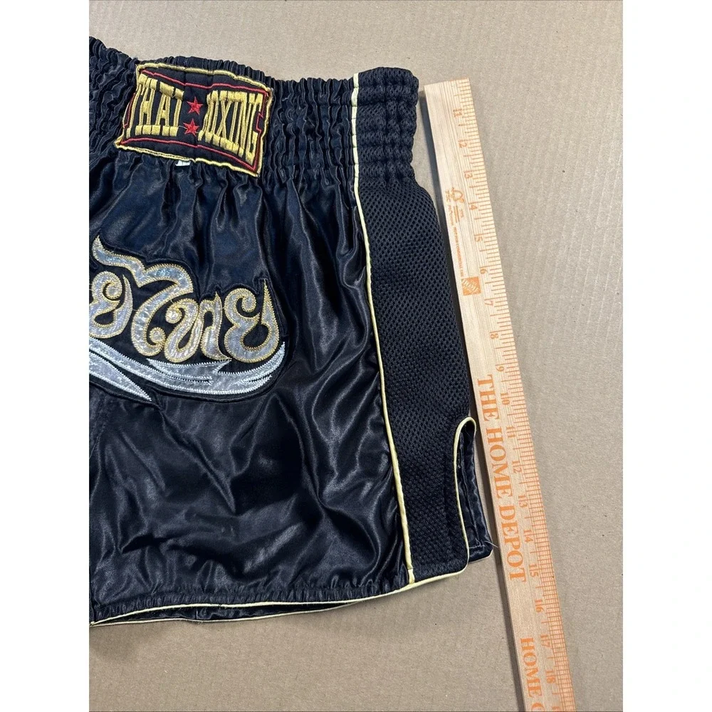 Thai Boxing Shorts Mens XL Muay Thai Kickboxing Satin Fight Training Trunks